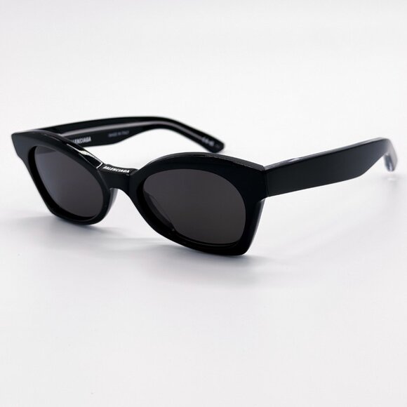 NEW BALENCIAGA BB0230S 001 BLACK CAT EYE WOMEN SUNGLASSES BALENCIAGA - Picture 3 of 10